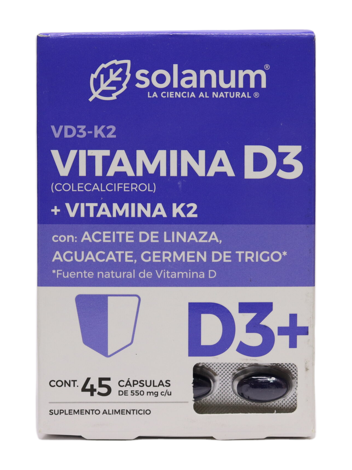 Vitamina D3 + K2 cápsulas