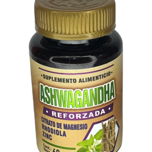 Ashawagandha, Reforzada con Citrato de Magnesio, Rhodiola, Zinc.