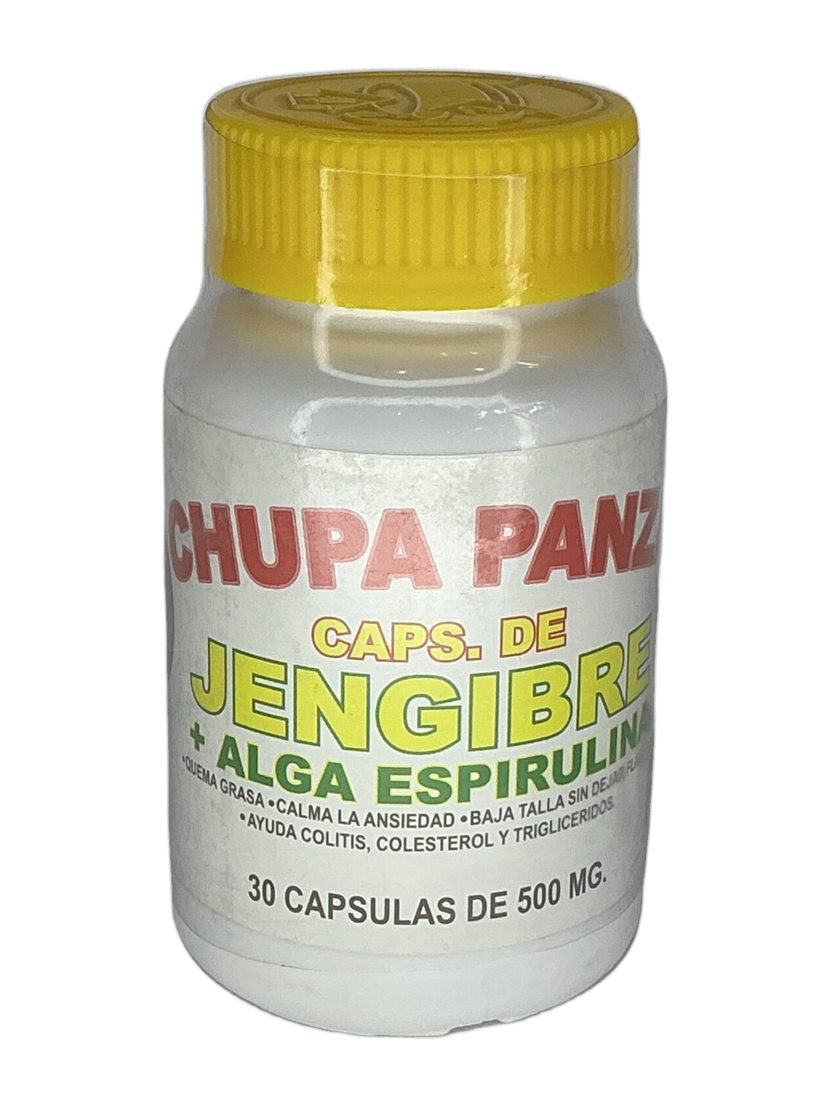 Chupa Panza, Jengibre + Alga Espirulina (Cápsulas)