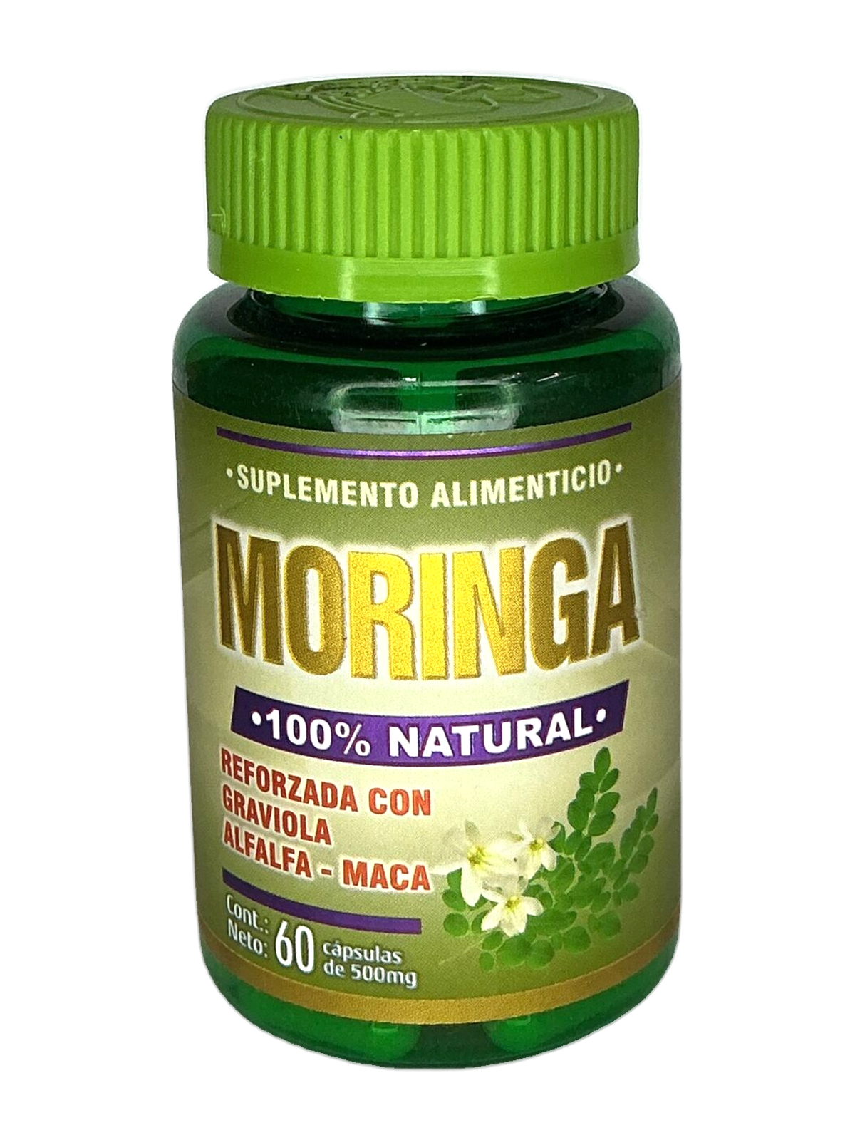 Moringa, reforzada con Graviola, Alfalfa y Maca