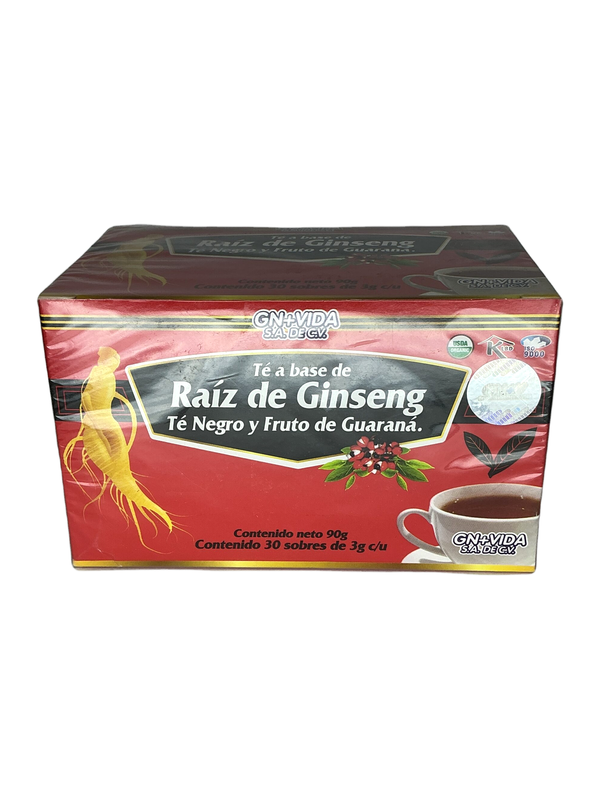 Té Raíz de Ginseng, Té Negro y Fruto de Guarana